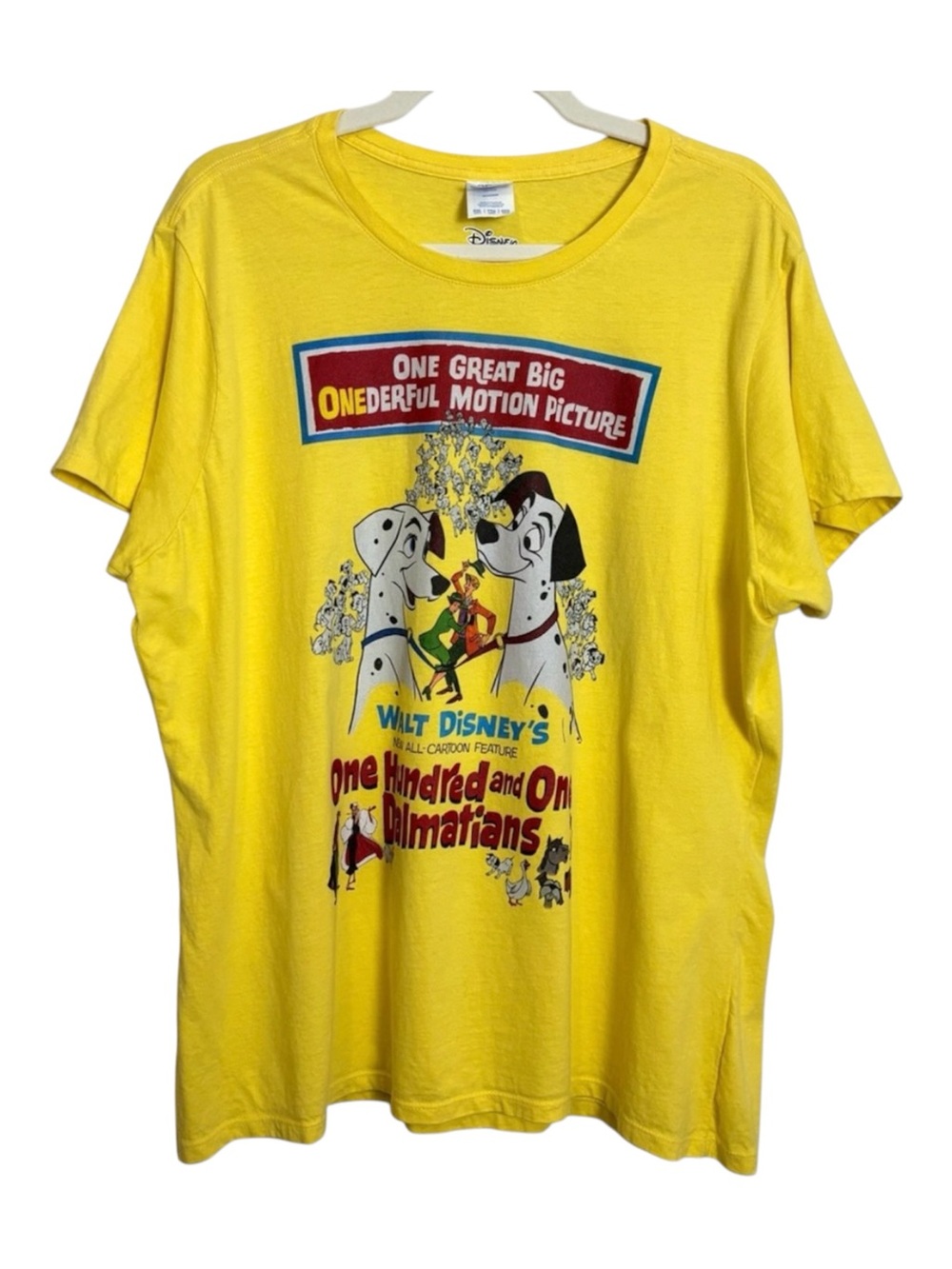 Disney One Hundred and One Dalmatians Yellow Graphic T-shirt Women’s XXL Classic